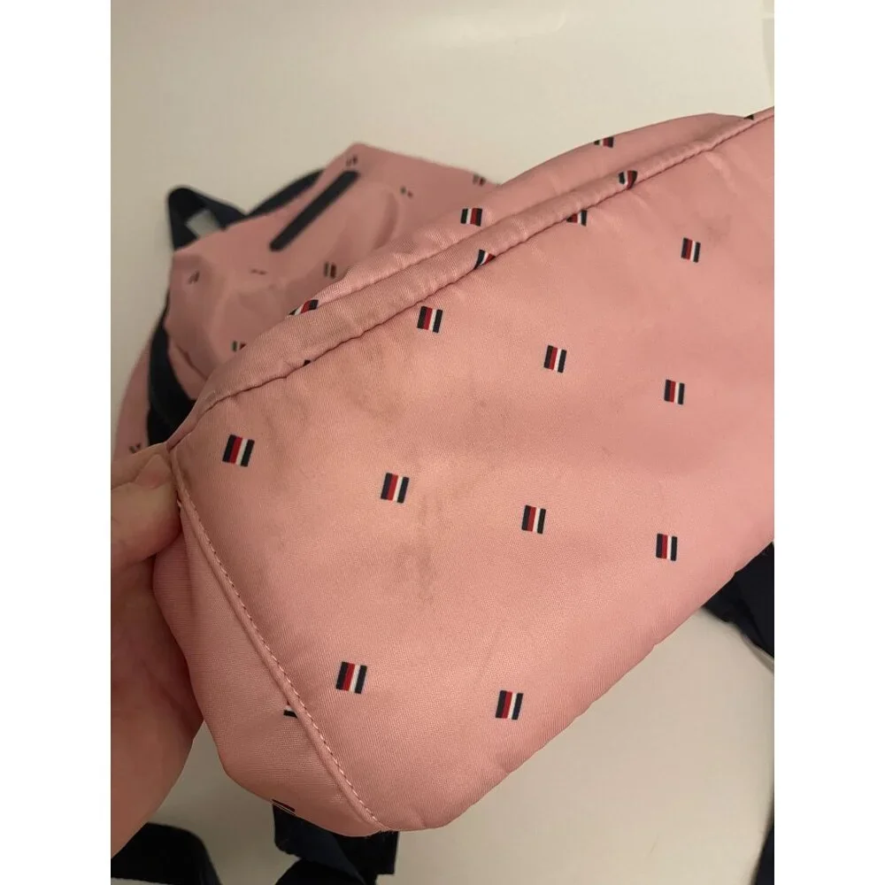 Tommy Hilfiger Pink Portland‎ Navy Blue Large Backpack Laptop Case School Bag